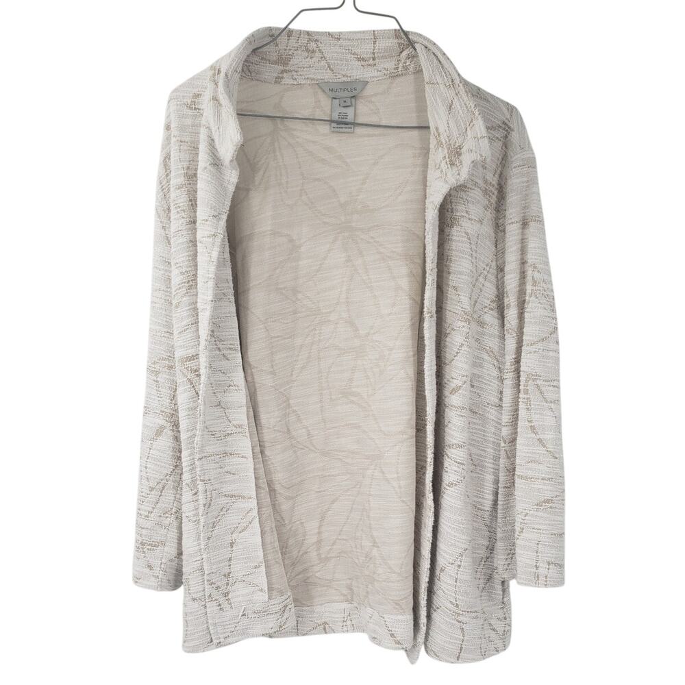 MULTIPLES Floral Open Front Cardigan Sweater Womens Size Extra Large XL